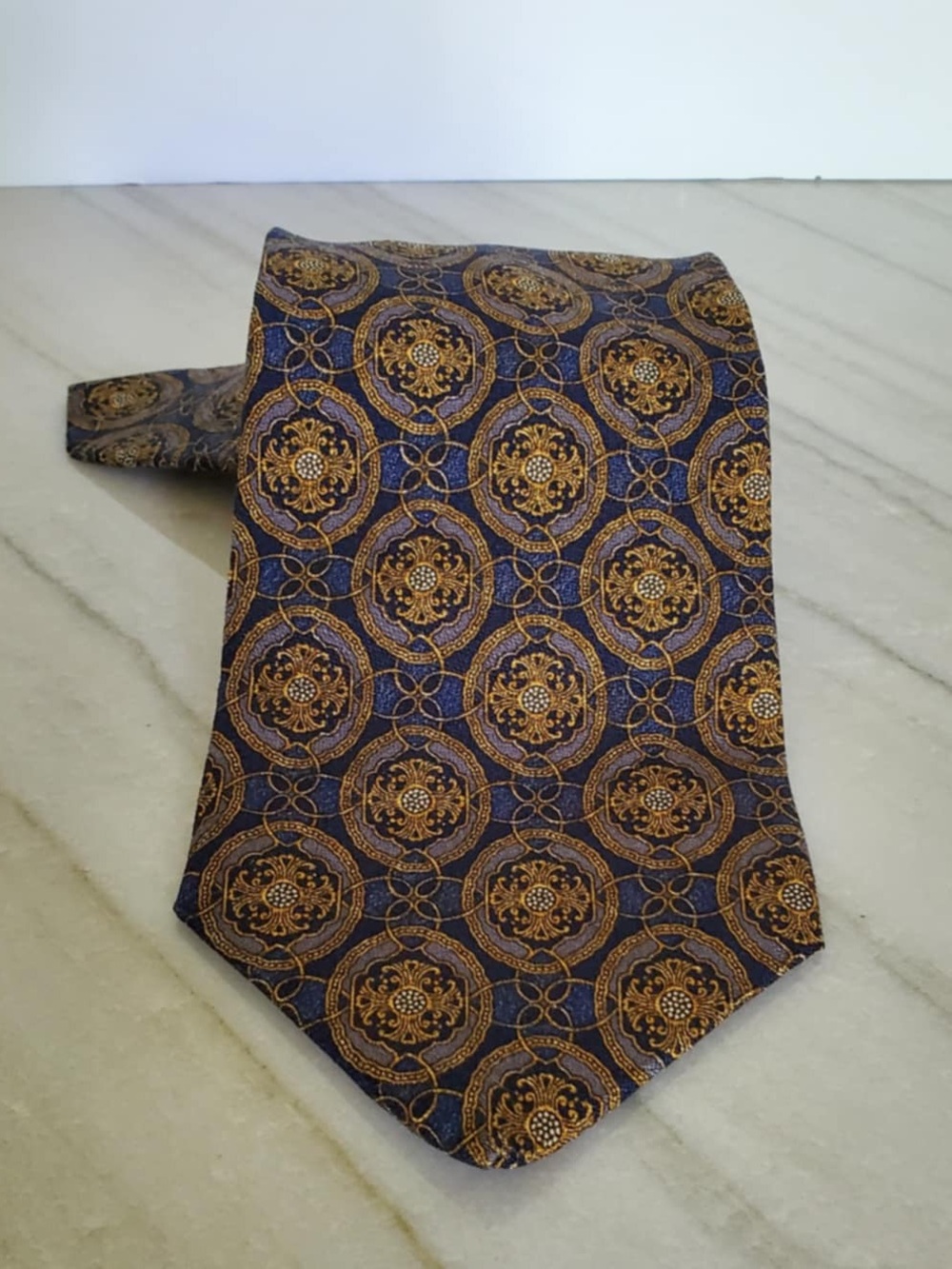 VALENTINO Rare Silk Necktie with Valentino's Logo Made in Italy